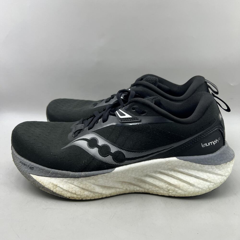Saucony Triumph 22 Running Shoes Women Size 9.5 Black Mesh Comfort Low Sneakers - Picture 3 of 10